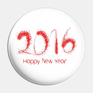 Happy New Year 2016 red Pin