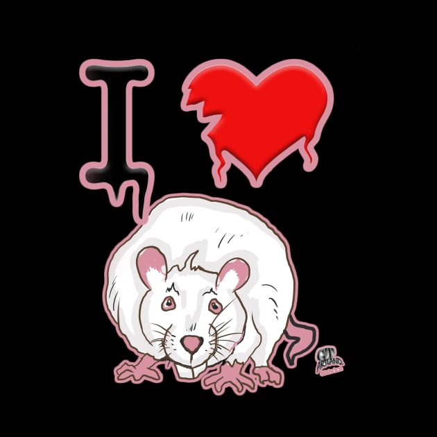 I Love Rats Funny Urban Year of The Rat Design NYC Style by GT Artland by GT Artland