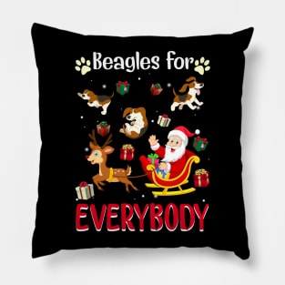 Beagles For Everybody Christmas For Dog Lover Pillow