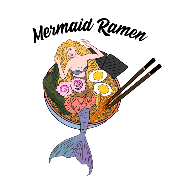 Cute Asian mermaid ramen by Cute_but_crazy_designs