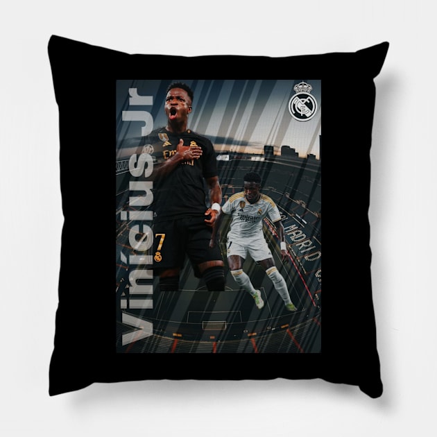 VINICIUS JUNIOR MERCH VTG Pillow by Melesz.Ink Tattoo