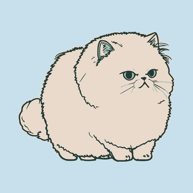 Adorable Fluffy Persian Cat by Mad Swell Designs