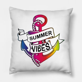 Summer Vibes full color | LGBT beach sailling captain Pillow