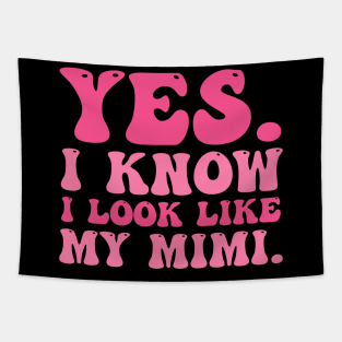 Yes I Know I Look Like My Mimi Breast Cancer Awareness Tapestry