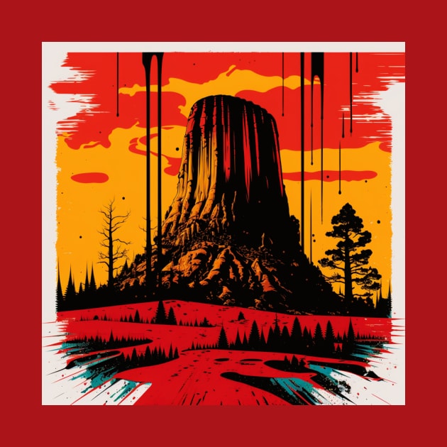 Devil's Tower Wyoming Pop Art by Star Scrunch