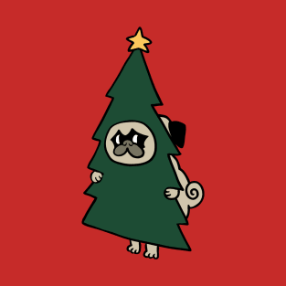 Christmas Pug Tree T-Shirt