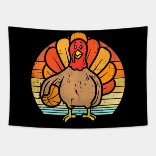 Turkey Basketball Thanksgiving Sports Men Girls Tapestry