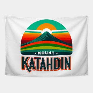 Mount Katahdin - Baxter State Park - Maine - Mt. Katahdin Mt - Appalachian Trail, Northern Terminus, 100 mile wilderness, Appalachian trail conservancy, shirt, sticker, hat, mug, pin, merch, store, shop, gift, present, souvenir Tapestry