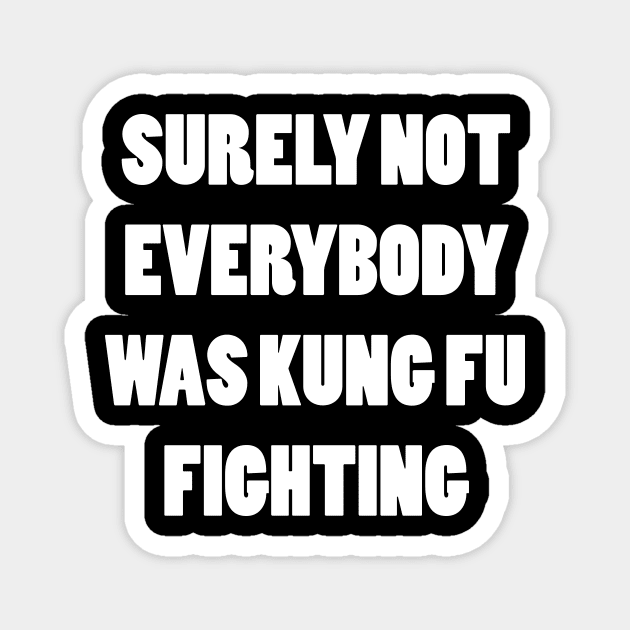 Everybody Was Kung Fu Fighting Magnet by NLKideas