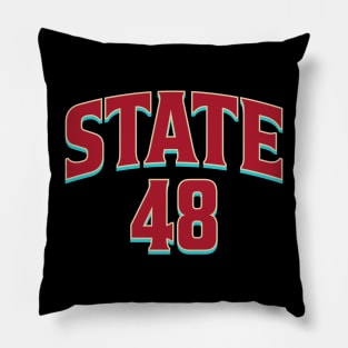 Arizona 'State 48' Baseball Fan T-Shirt: Hit a Style Home Run with Your Arizona Pride! Pillow