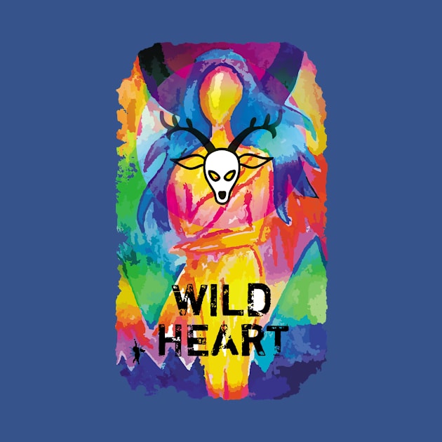 WILD HEART girl portrait in vivid colors by Magic, Art, Patterns, Beauty!