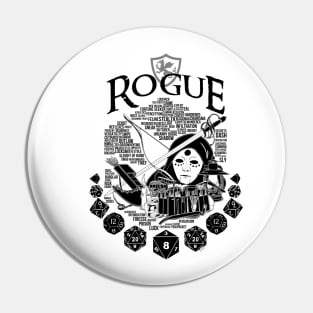 RPG Class Series: Rogue - Black Version Pin