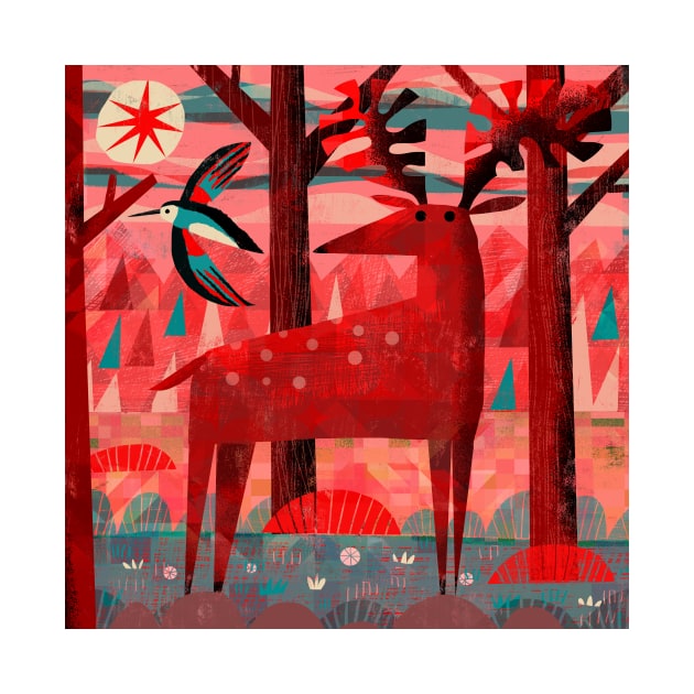 Woodpecker and Deer by Gareth Lucas