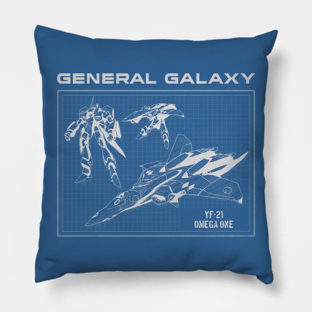 YF-21 Blueprint Pillow by CCDesign