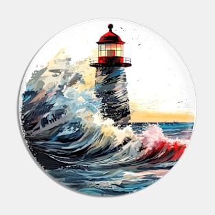 Lighthouse Sea World Ocean Beauty Discovery Travel Pin