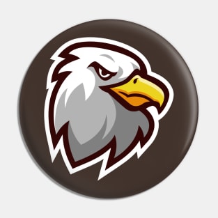 Eagle Head Mascot Logo Pin