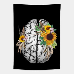 Brain Floral, Mental Health Matters 28 Tapestry