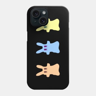 Three Cute Bunnies with friendly eyes Phone Case