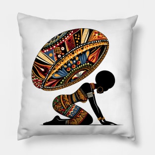 Afrocentric Woman Fabric Pillow