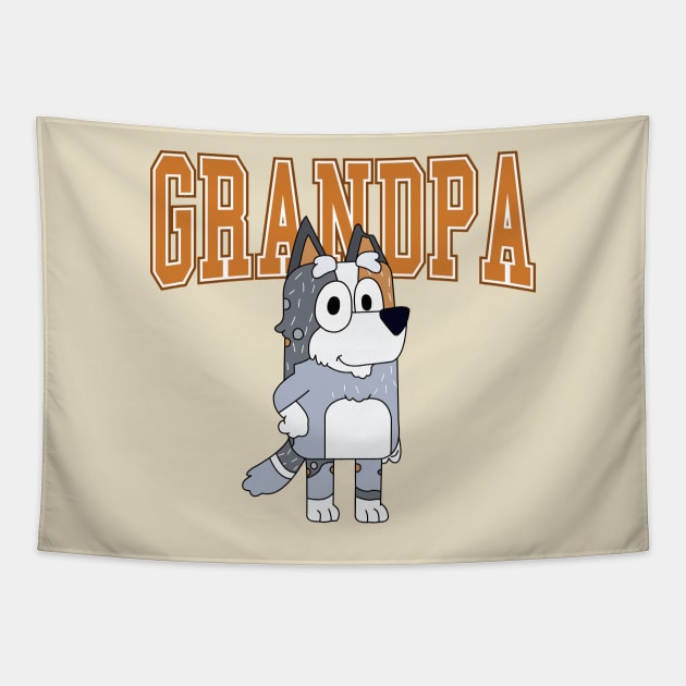 Bluey Grandpa Tapestry by Kuturupiah