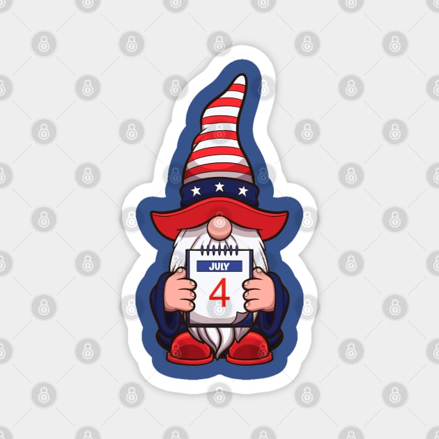 4th Of July Gnome Magnet by TheMaskedTooner
