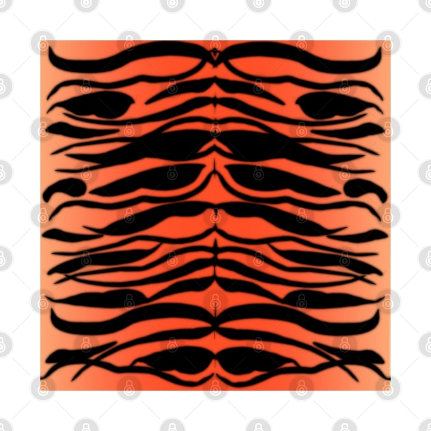 Tiger Skin Striped Pattern in Papaya Orange by ButterflyInTheAttic