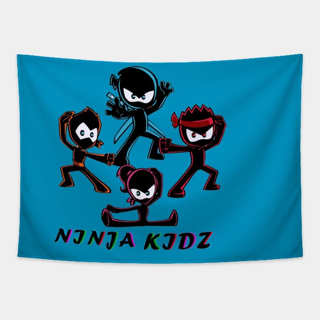 Ninja Kidz Tapestry by PeytonSharp