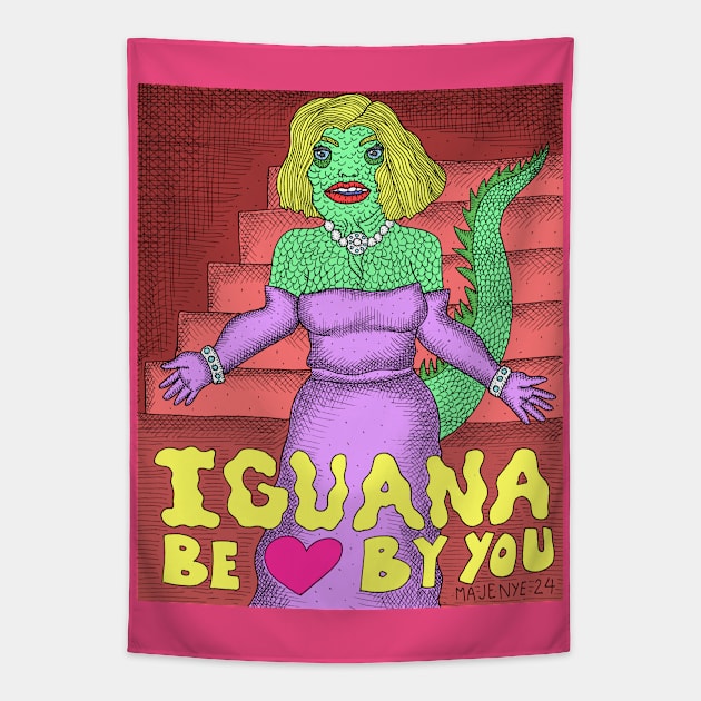 Iguana Monroe Tapestry by Majenye