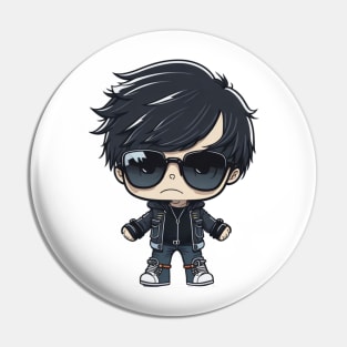 emo boy with sunglasses Pin