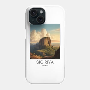 A Vintage Travel Illustration of Sigiriya - Sri Lanka Phone Case