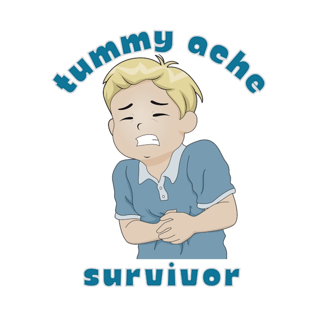 Tummy Ache Survivor 80s retro boy by WearablePSA