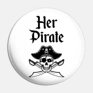 Her Pirate His Mermaid Couple Matching Pin