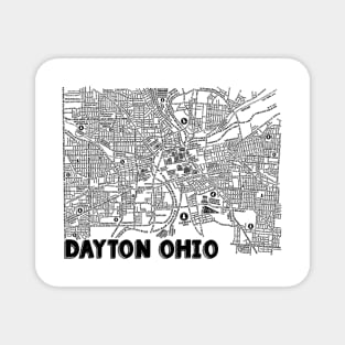 Dayton Ohio Map Art Magnet