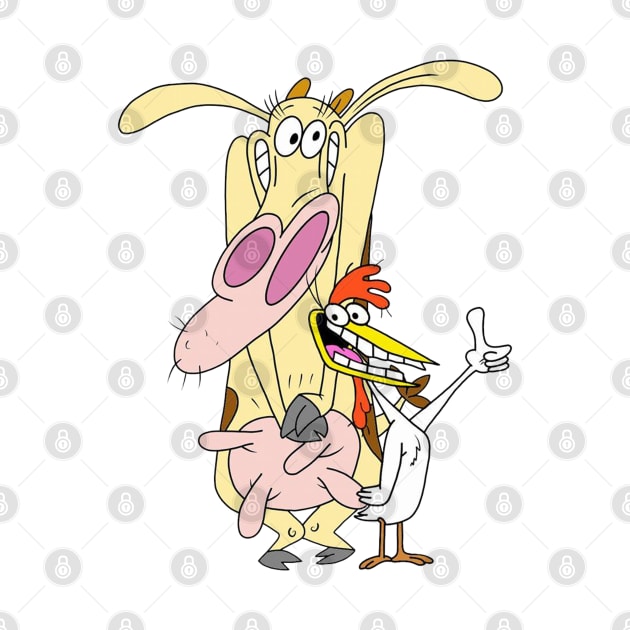 Cow and Chicken by Nene_Bee