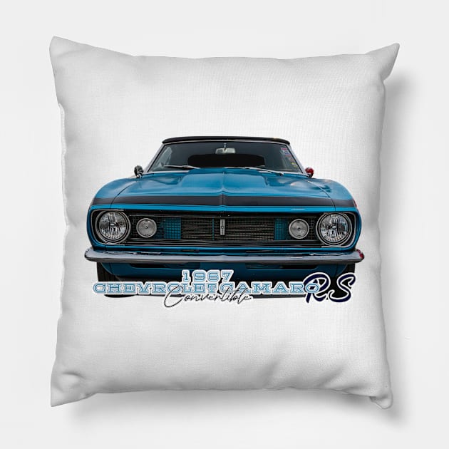 1967 Chevrolet Camaro RS Convertible Pillow by Gestalt Imagery