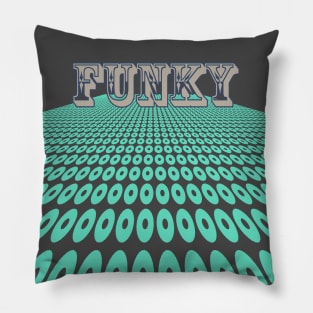 FUNKY Vinyl Records Retro Negative Space Design Pop Art Culture 60s 70s 80s 90s New Wave New School Old School Funky Concert Festival Pillow