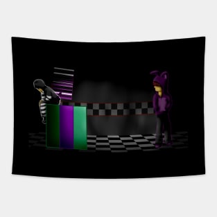 Shadow Bonnie and the Puppet Child Tapestry