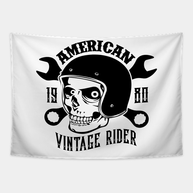 American 1980 vintage rider Tapestry by mohamadbaradai