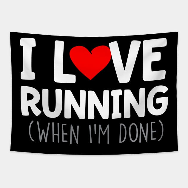 I Love Running Tapestry by thingsandthings