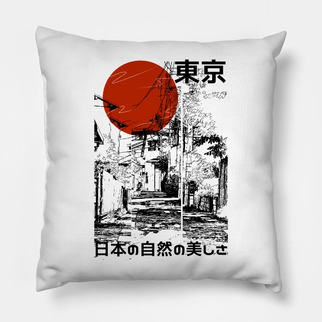 japanese culture style Pillow by nrwahid