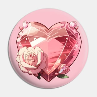 Steven Universe Rose Quarts Crystal Gem Heart Pin