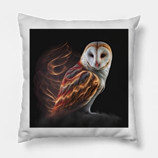 Barn Owl Wisps 02 Pillow