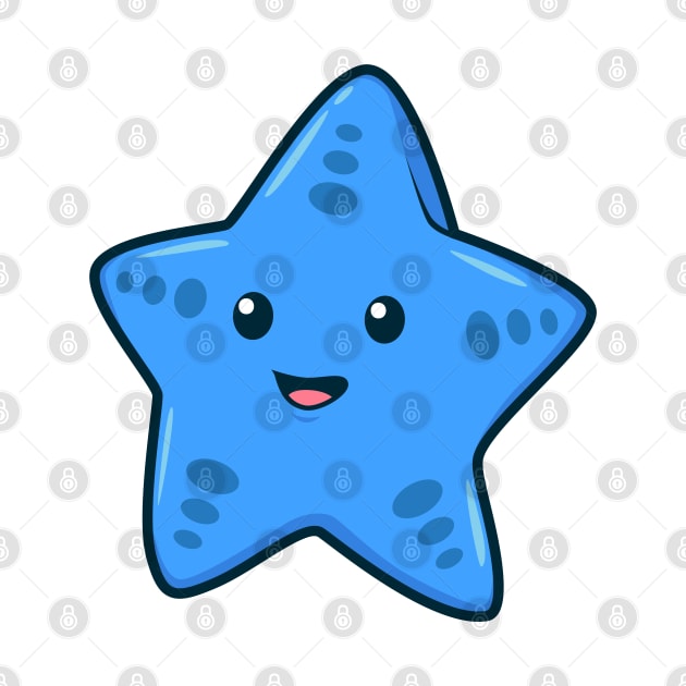 Kawaii starfish by Modern Medieval Design