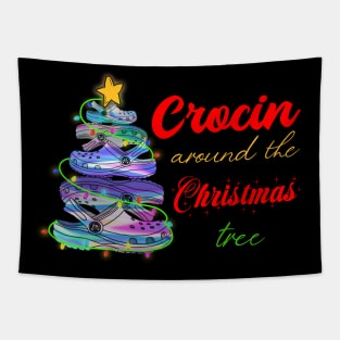 Crocin around the christmas tree Funny Christmas 2020 Gift Tapestry