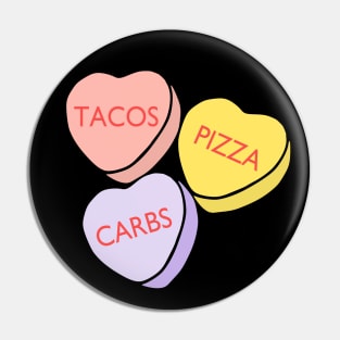 Funny Conversation Hearts Candy Pin