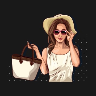 Beautiful woman cartoon T-Shirt