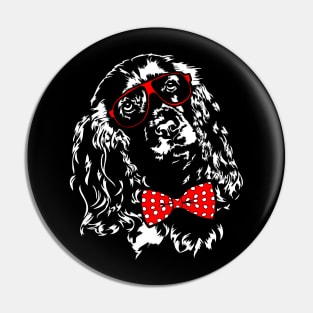 Funny cute Cocker Spaniel portrait dog lover Pin