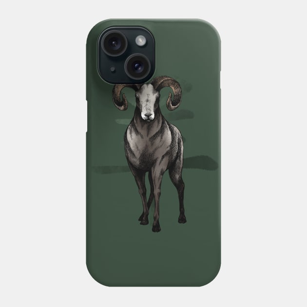 Chinese Zodiac: The Ram Phone Case by AniaArtNL