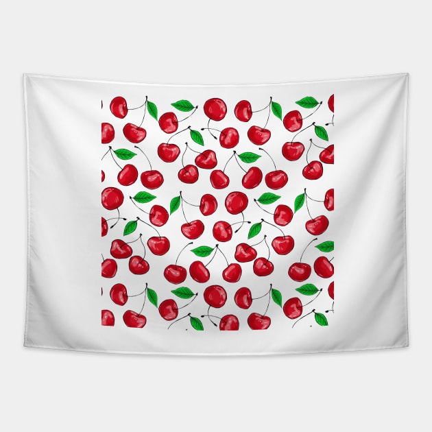 Cherries Tapestry by katerinamk