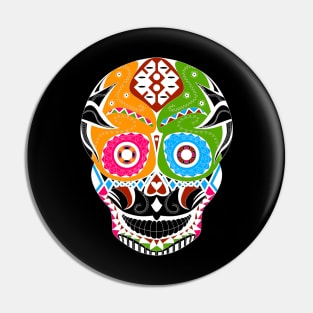 skull mania ecopop tribal mexican art Pin
